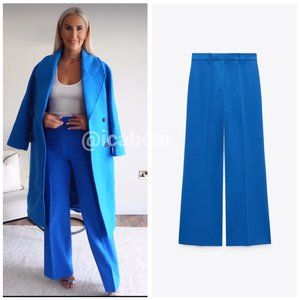 ZARA NWT STRAIGHT LEG BLUE PANTS LIMITED EDITION -  Bloggers Fav